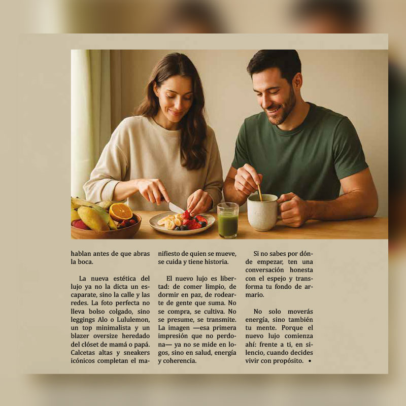 el nuevo lujo se siente, no se compra